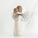 WILLOW TREE ANGEL'S EMBRACE SCULPTED HAND-PAINTED FIGURE 26084 - WHITE/TAN - Like New
