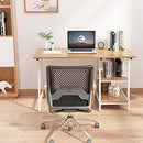 Trestle Desk with 2 Shelves Soges 47 inches Reversible Storage Desk - Brown - Brand New