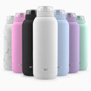ELLO COOPER 40OZ STAINLESS STEEL WATER BOTTLE WITH STRAW DOUBLE WALLED - WHITE - Brand New