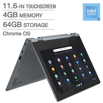 LENOVO CHROMEBOOK 11.6 1366X768 TOUCH CELERON N4000 4GB 64GB SSD 82BB0023CF - Like New