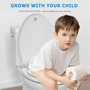 GarveeTech Elongated Toilet Seat with Built-in Toddler Seat & Slow Close, White - Like New