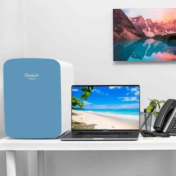 COOLULI INFINITY 0.53 CU. FT. RETRO MINI FRIDGE WHITE WITHOUT FREEZER - WHITE - Like New