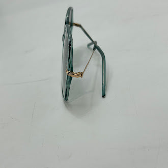 HUGO BOSS WOMEN SQUARE SUNGLASSES 57 17 140 - TRANSPARENT GREEN ACETATE - Like New