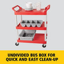 Rubbermaid Commercial Products Standard Bus/Utility Box Gallon, Gray Plastic - Brand New