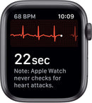 APPLE WATCH 5 GPS CELLULAR 44MM SPACE GRAY ALUMINUM CASE BLACK SPORT BAND - Like New