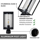 Windben Outdoor Post Light Lamp Light Fixture Post Lantern Matte Black - Brand New