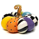 MACKENZIE-CHILDS Fortune Teller Patchwork Pumpkin Decor, Halloween Home Decor - Like New