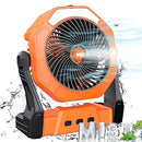 AUSIC PORTABLE MISTING FAN FOR OUTDOOR COOLING [8-35HRS] BATTERY - ORANGE - Like New