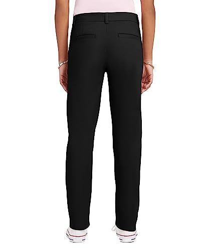IZOD JUNIOR'S UNIFORM SKINNY STRETCH TWILL PANT, WOMEN SIZE 5, BLACK - Brand New