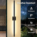 GENERIC 2-PACK LED OUTDOOR WALL SCONCES - BLACK - Like New