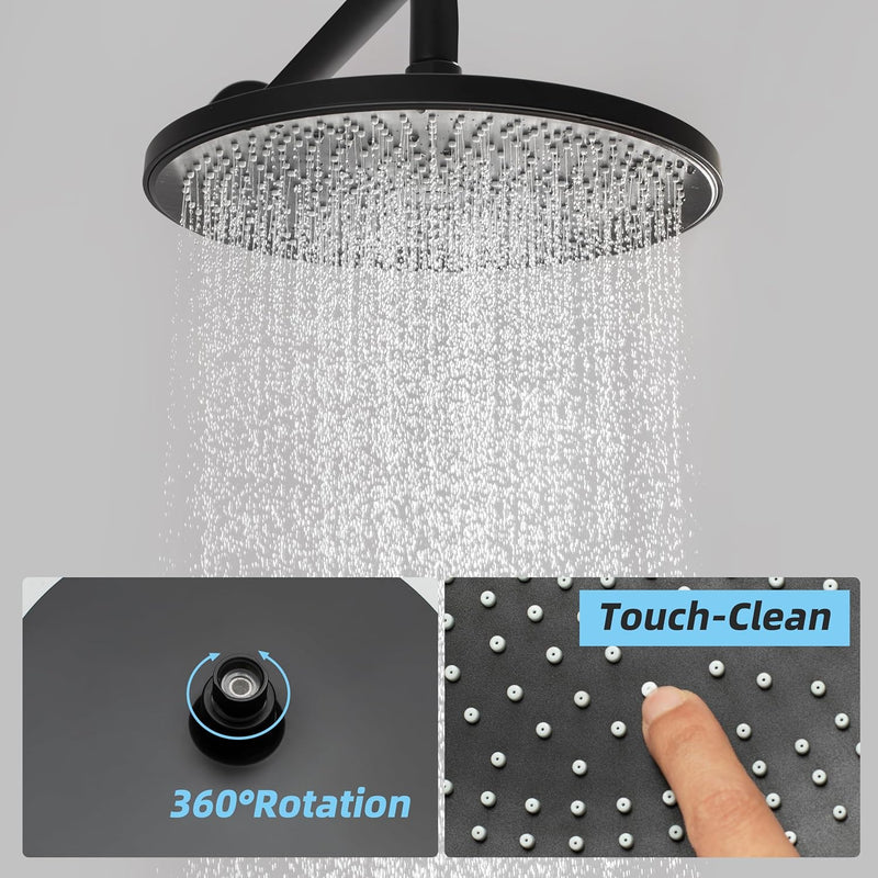 GENERIC SHOWER SYSTEM RAINFALL SLIVER HIGH PRESSURE SHOWER KIT - SILVER/WHITE - Like New