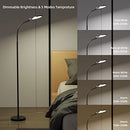 ULTRANET Floor Lamp, 12W Remote 5 Level&5 Brightness - Black - Brand New