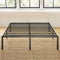 Best Price Mattress 14 Inch Simply Sturdy Metal Platform Bed, Black-Queen - Like New