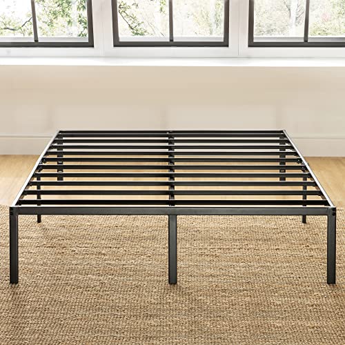 Best Price Mattress 14 Inch Simply Sturdy Metal Platform Bed, Black-Queen - Like New