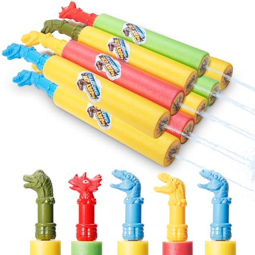 YVZEAN 9 PACK POOL TOYS BLASTER OUTDOOR WATER SHOOTERS 9 DINOSAORS - MULTICOLOR - Like New