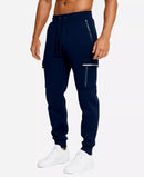 BLUE ICE MEN'S SLIM-FIT CARGO JOGGER PANTS - SIZE: MEN L - NAVY - Brand New