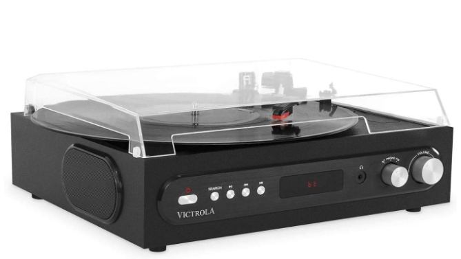 Victrola All-in-1 VTA-65-BLK Bluetooth Record Player Black Like New