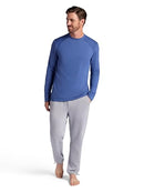 GAM243TL09015 Gaiam Men's Long Sleeve Crewneck Top Standard, True Navy L - Brand New