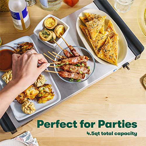 BELLA 3 x 1.5 Quart Triple Electric Buffet Server Food Warming - Stainless Steel - Like New