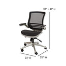 Flash Furniture Executive Office Chairs, Black Mesh/Graphite Silver Frame - Like New