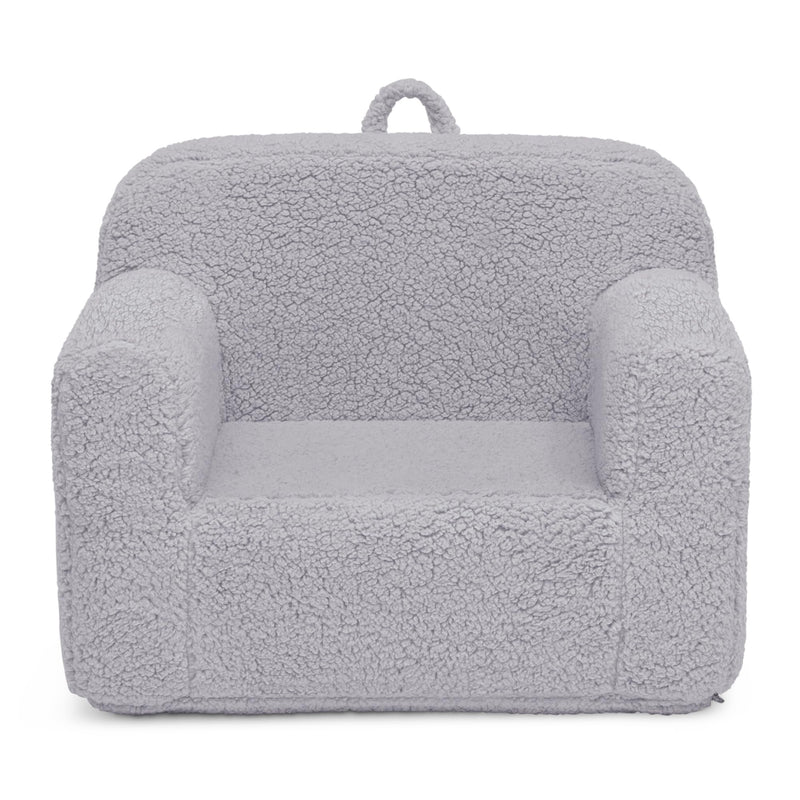 DELTA CHILDREN COZEE SHERPA CHAIR, READING, ARM REST|CUSHION AVAILABILITY - GRAY - Brand New