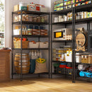 REIBII 5-TIER ADJUSTABLE WIRE SHELVING UNIT, 21.5″ WIDE STORAGE RACK - BLACK - Like New
