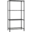 WORKPRO STORAGE SHELVES 4 TIER METAL SHELVING UNIT GARAGE WIRE RACK - BLACK - Like New