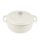 AMAZON BASICS CAST IRON DUTCH OVEN POT WITH LID ENAMELED ROUND - Scratch & Dent