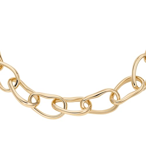 SKAGEN DENMARK ANJA PEBBLES GOLD BRASS CHAIN NECKLACE SKJ5008710 - BRASS - Like New