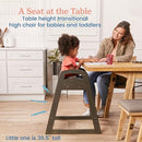 ECR4KIDS ASATT HIGH CHAIR, TODDLER CHAIR - GRAY WASH - Like New