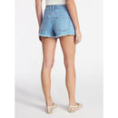 NO BOUNDARIES WOMEN'S MID-RISE DENIM SHORTS, 3" INSEAM - SIZE: 6 - MEDIUM WASH - Brand New
