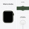 APPLE WATCH SERIES 7 GPS CELLULAR 41mm GREEN ALUMINUM CLOVER SPORT BAND Like New