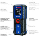 BOSCH 100 Ft Blaze Laser Distance Measure with 2 AA Batteries GLM100-23 - BLUE - Like New
