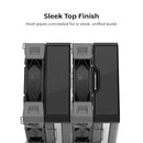 MONTECH NX600 DUAL-TOWER CPU AIR COOLER 6 HEAT PIPES 2 PWM FANS NX600 - BLACK - Brand New
