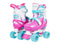 CRS220 CHICAGO SKATES ADJUSTABLE QUAD ROLLER SKATE YOUTH 1-4 PINK/WHITE/TEAL - Brand New