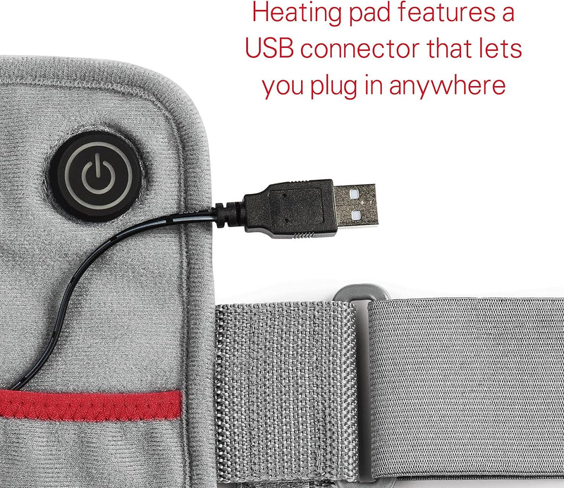 SUNBEAM GoHeaT USB Powered Heating Pad 2142962 - Gray - Like New