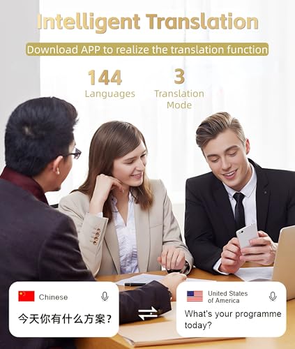 YOIDESU LANGUAGE TRANSLATOR EARBUDS, BT 5.3, 144 LANGUAGES, JR07 - BLACK - Like New