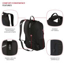 SWISSGEAR INTRO LAPTOP BACKPACK 17.5"x12"x6" SA5211 - BLACK - Brand New