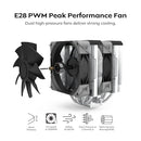 MONTECH NX600 DUAL-TOWER CPU AIR COOLER 6 HEAT PIPES 2 PWM FANS NX600 - BLACK - Brand New