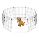 IRIS USA METAL PET DOG PUPPY PLAYPEN FOLDABLE 58" X 58" X 24" 500270 - BLACK - Like New