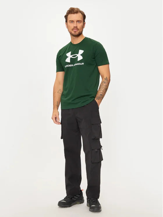 UNDER ARMOUR SPORTS STYLE LOGO T-SHIRT - DARK GREEN - SIZE 2XL - Like New