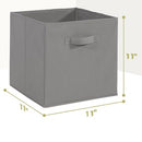 STORAGEIDEAS 11x11 Storage Bins, Set of 10 Storage Cubes, Collapsible, Grey - Like New