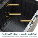 Sunnydaze Outdoor Deck Box - Lockable Package Delivery Box - Weather-Resistant - Like New