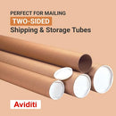 Cardboard Tubes with Caps 30"L x 2"W x 2"H Pack 50 Poster Tube B00BT33W2K - NEW - Brand New
