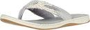 SPERRY WOMENS PARROTFISHFLIP-FLOP - SIZE: WOMEN 8 - GRAY/SILVER - Like New