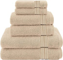 6 Piece Bath Towel Set - Beige - Brand New