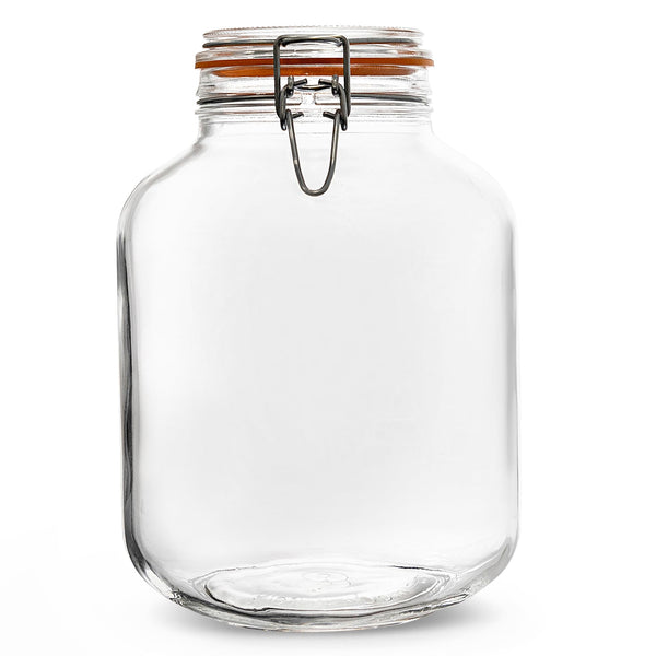 AMICI HOME GLASS HERMETIC PRESERVING CANNING JAR EXT, 105 OZ - 7AB026 - CLEAR - Like New