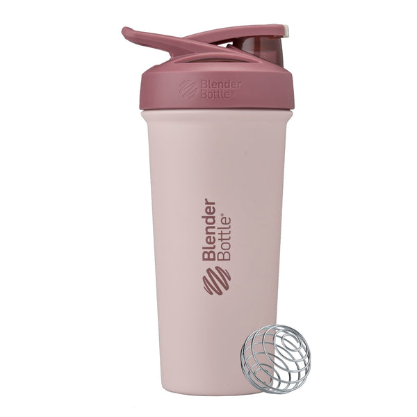 BLENDERBOTTLE STRADA SLEEK SHAKER CUP WITH WIRE WHISK - SAHARA SUNSET RED/TAN - Brand New