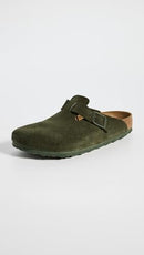 260211 BIRKENSTOCK WOMEN BOSTON SUEDE CLOGS MEN 9 WOMEN 11 (AU/UK W8) THYME - Like New