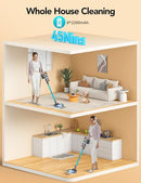 QIKCLN 450W 45KPA CORDLESS VACUUM CLEANER LIGHTWEIGHT STICK 450W - ORANGE/TEAL - Like New